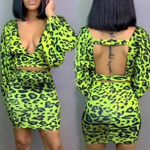 Cardi B Collection Neon Print Set
